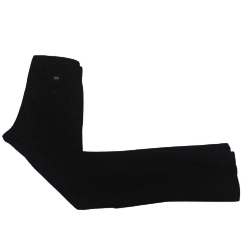 Vans Authentic Chino Pants Slim Fit Flat Front Straight Leg Black Cotton Blend - Picture 3 of 10